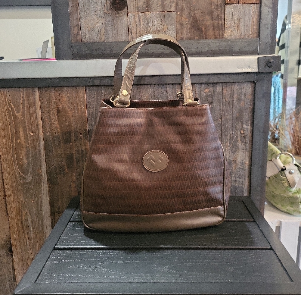 Mario Valentino Vintage Brown Leather Shoulder Bag